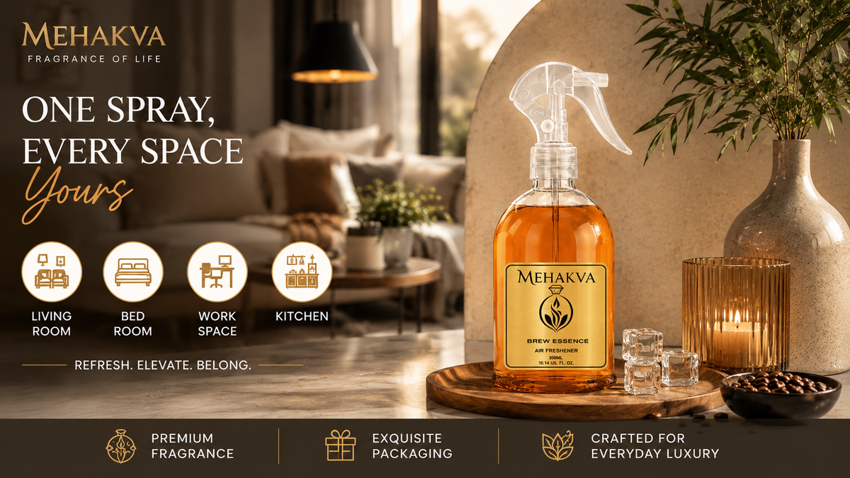 Mehakva Blog Post: Brew Essence Air Freshener for Home | Premium Coffee-Inspired Fragrance by MEHAKVA - Featured Image