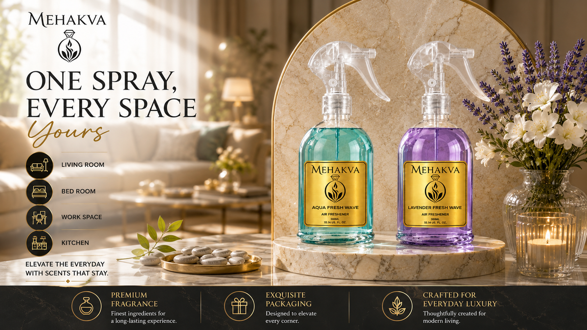 Mehakva Blog Post: Aqua Fresh Wave & Lavender Fresh Wave: The Fresh-and-Calm Scent Duo for Every Room - Featured Image