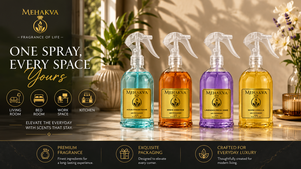 Mehakva Blog Post: Room-by-Room Guide: Which Air Freshener Scent Goes Where - Featured Image