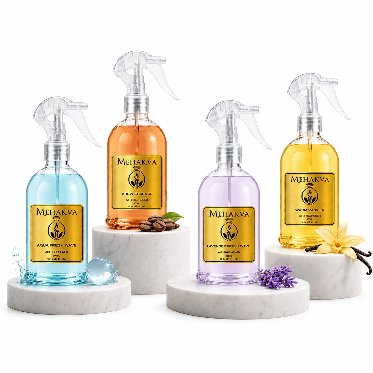 Mehakva Warm Vanilla 300ML sweet vanilla-scented premium air freshener bottle large view