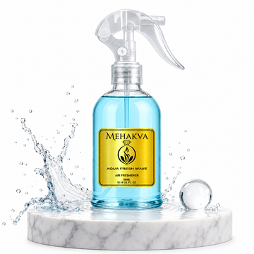 Mehakva Aqua Fresh Wave 300ML ocean breeze-scented premium air freshener bottle
